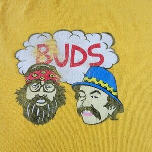 Cheech & Chong T-Shirt Mens XXL Yellow Fair Graphic Buds Short Sleeve Tee
